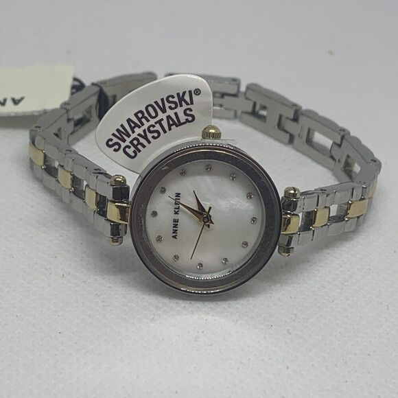 Anne Klein Ak3122 Women's Tow Tone Bracelet Analog Dial Quartz Wrist Watch GA127 - Picture 6 of 7